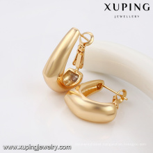 91555 xuping fashion hoop 18K gold color women copper alloy earrings